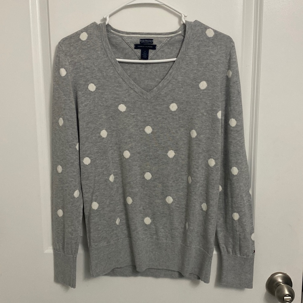 Tommy Hilfiger 100% Pima Cotton Gray Sweater